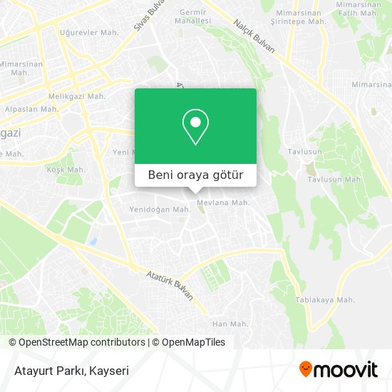 Atayurt Parkı harita
