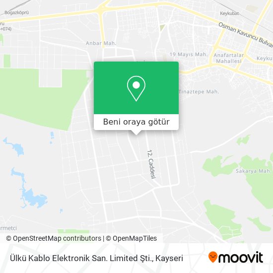 Ülkü Kablo Elektronik San. Limited Şti. harita