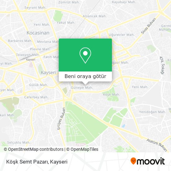 Köşk Semt Pazarı harita