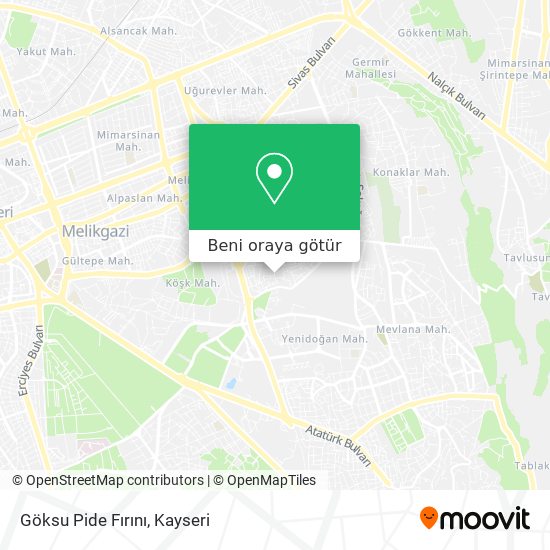 Göksu Pide Fırını harita
