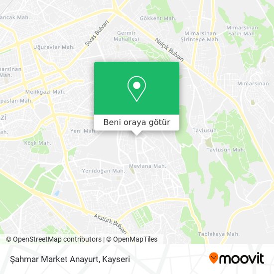 Şahmar Market Anayurt harita