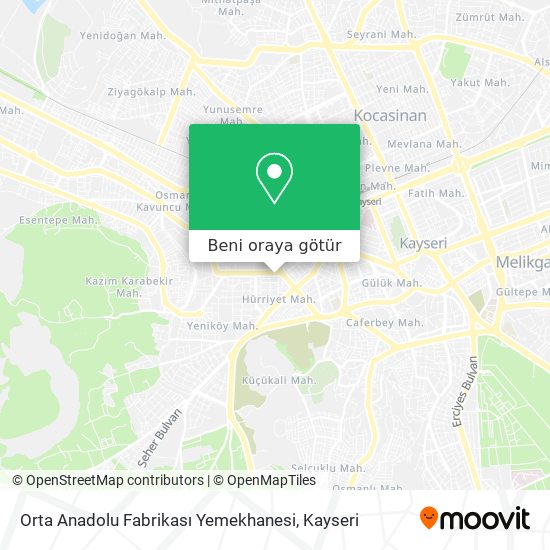 Orta Anadolu Fabrikası Yemekhanesi harita