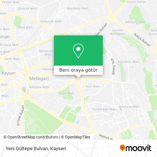 Yeni Gültepe Bulvarı harita