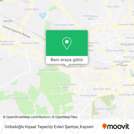 Göbeloğlu Inşaat Tepecity Evleri Şantiye harita