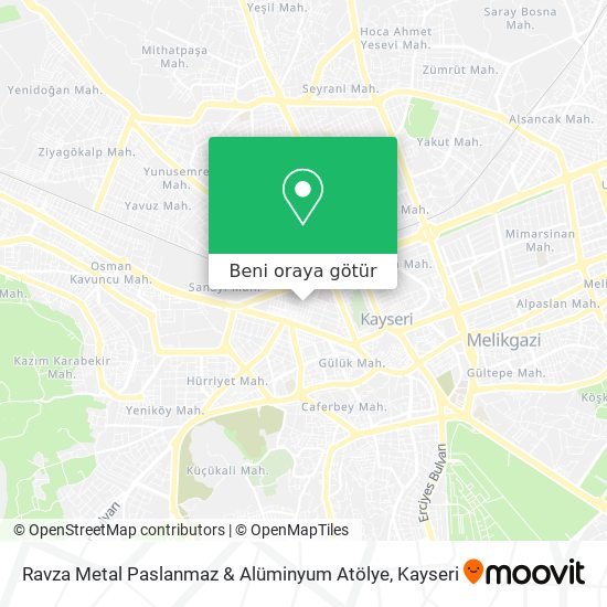 Ravza Metal Paslanmaz & Alüminyum Atölye harita
