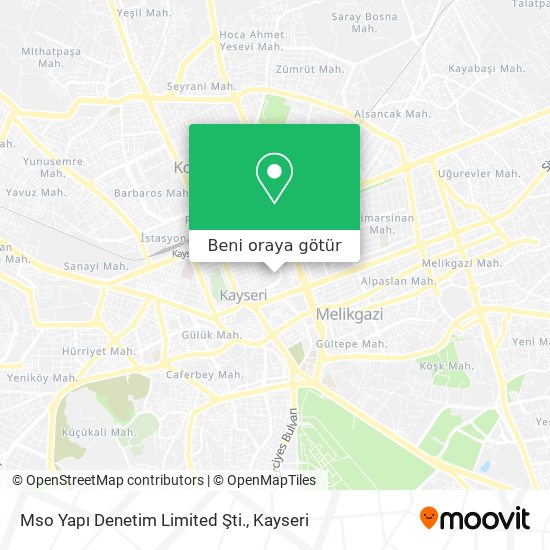 Mso Yapı Denetim Limited Şti. harita