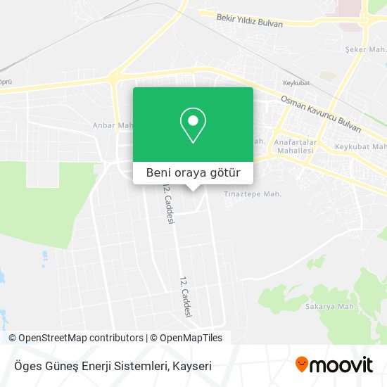 Öges Güneş Enerji Sistemleri harita