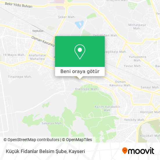 Küçük Fidanlar Belsim Şube harita