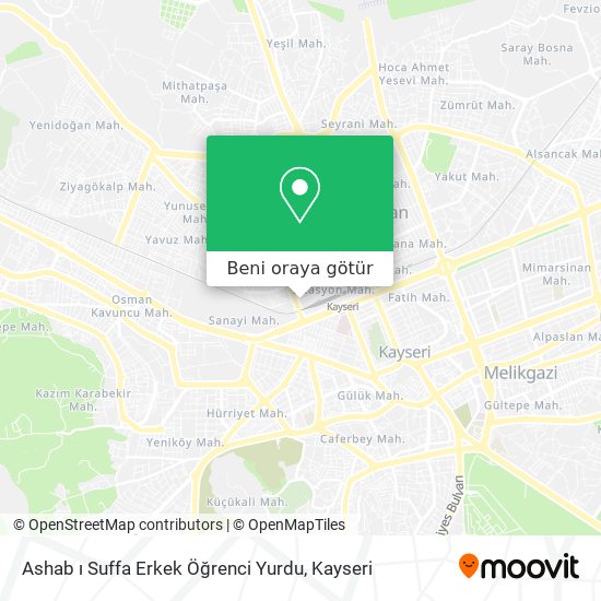 Ashab ı Suffa Erkek Öğrenci Yurdu harita