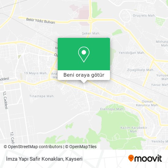 İmza Yapı Safir Konakları harita