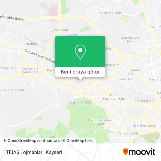 TEİAŞ Lojmanları harita