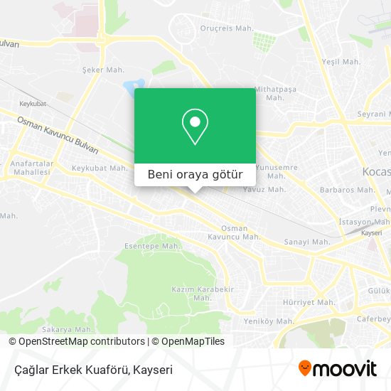 Çağlar Erkek Kuaförü harita