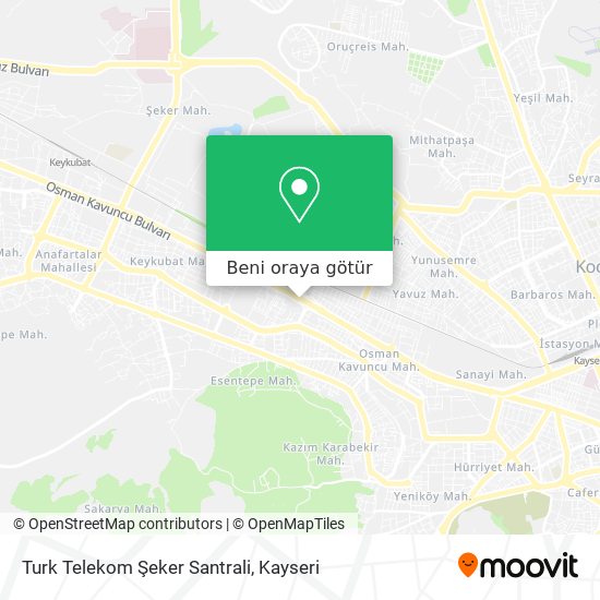 Turk Telekom Şeker Santrali harita
