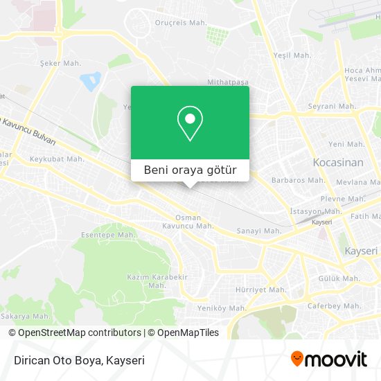 Dirican Oto Boya harita