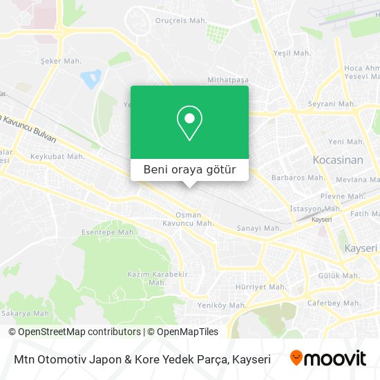 Mtn Otomotiv Japon & Kore Yedek Parça harita