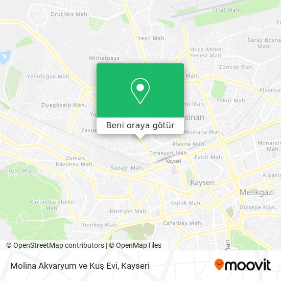 Molina Akvaryum ve Kuş Evi harita