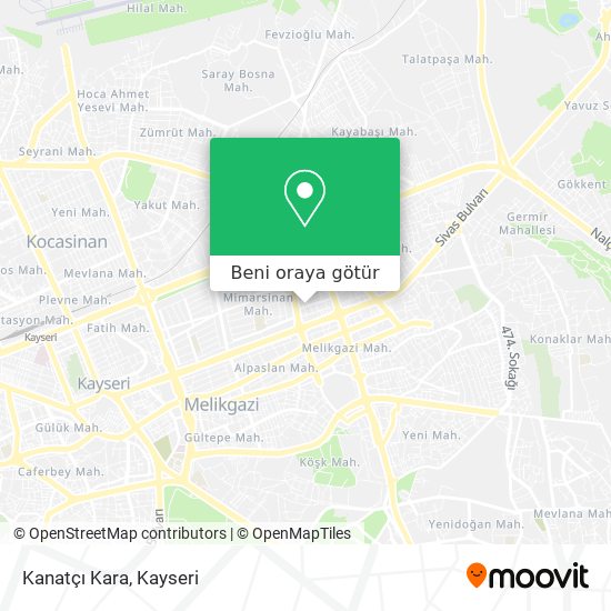 Kanatçı Kara harita