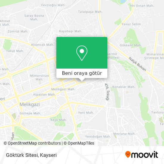 Göktürk Sitesi harita