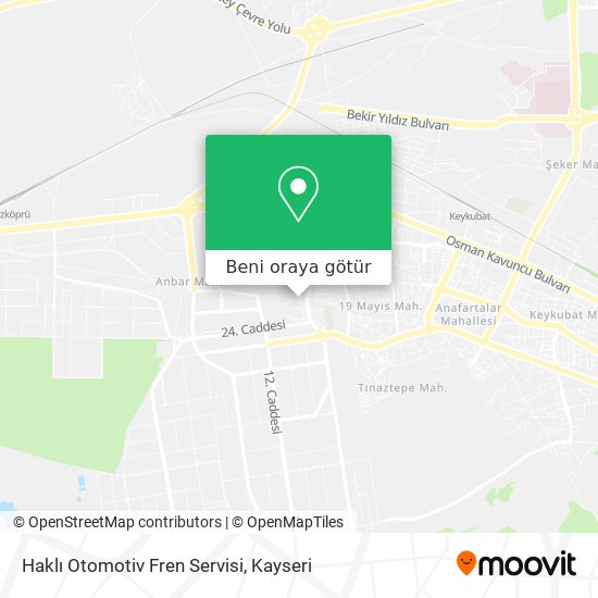 Haklı Otomotiv Fren Servisi harita