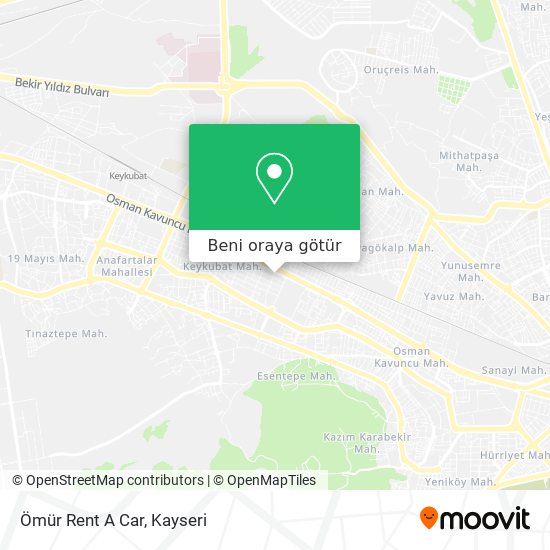 Ömür Rent A Car harita