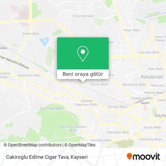 Cakiroglu Edirne Ciger Tava harita