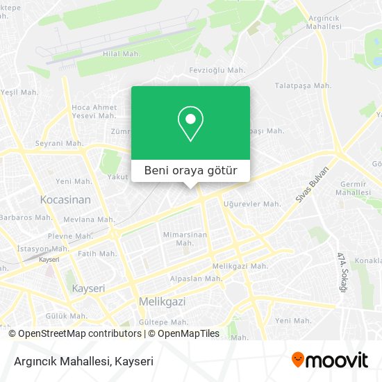 Argıncık Mahallesi harita