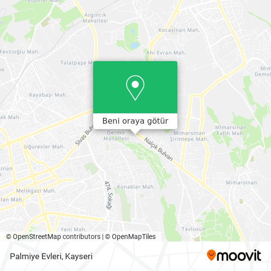 Palmiye Evleri harita