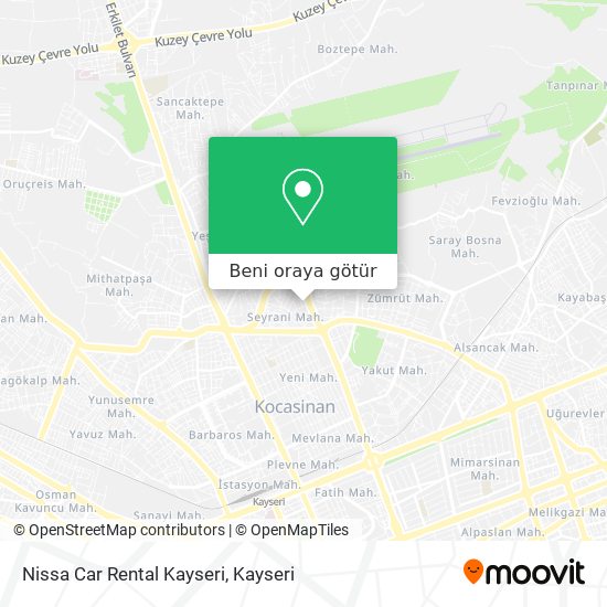 Nissa Car Rental Kayseri harita