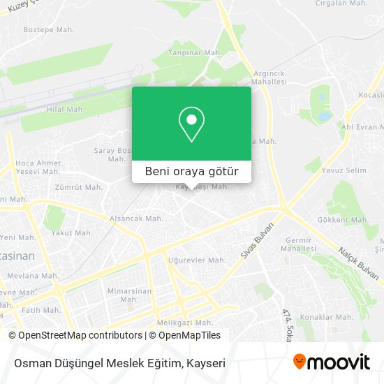Osman Düşüngel Meslek Eğitim harita