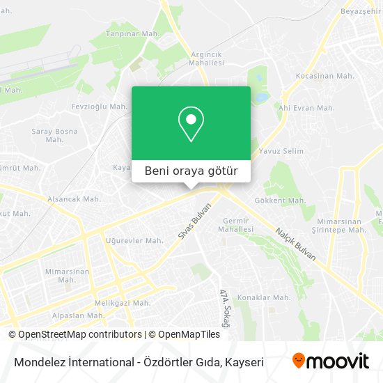 Mondelez İnternational - Özdörtler Gıda harita