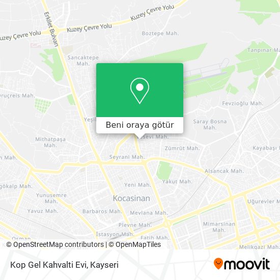 Kop Gel Kahvalti Evi harita