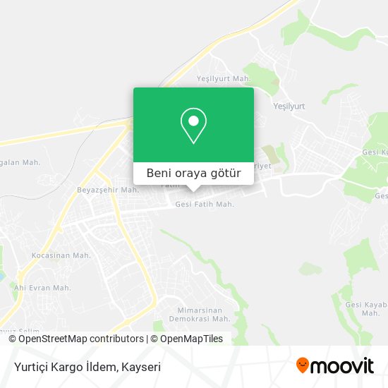 Yurtiçi Kargo İldem harita