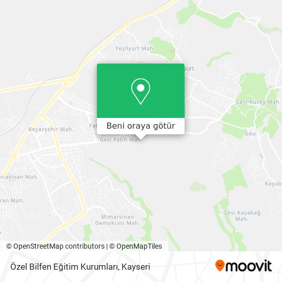 Özel Bilfen Eğitim Kurumları harita