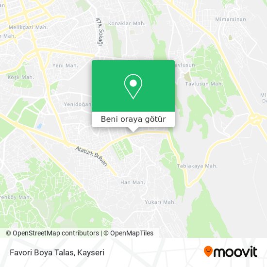 Favori Boya Talas harita