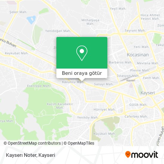 Kayserı Noter harita
