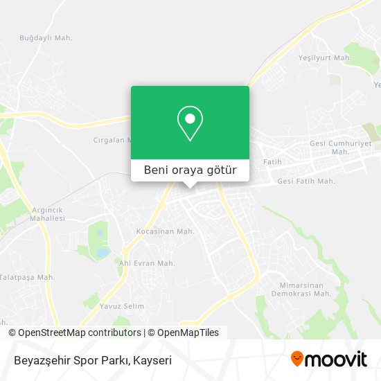 Beyazşehir Spor Parkı harita