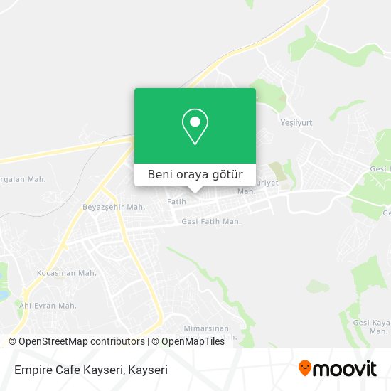 Empire Cafe Kayseri harita
