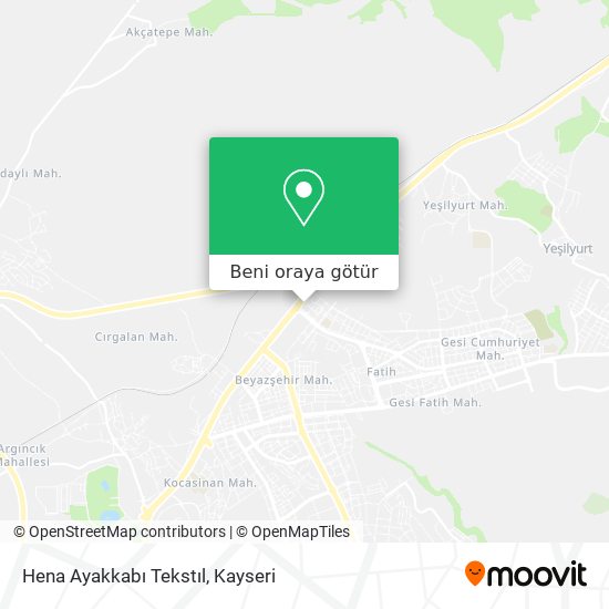 Hena Ayakkabı Tekstıl harita