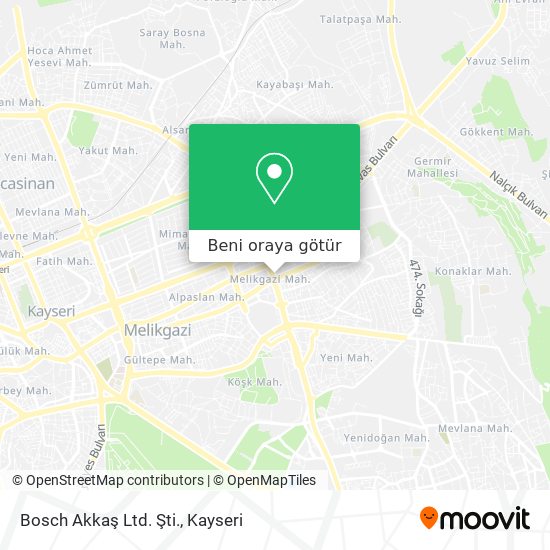 Bosch Akkaş Ltd. Şti. harita