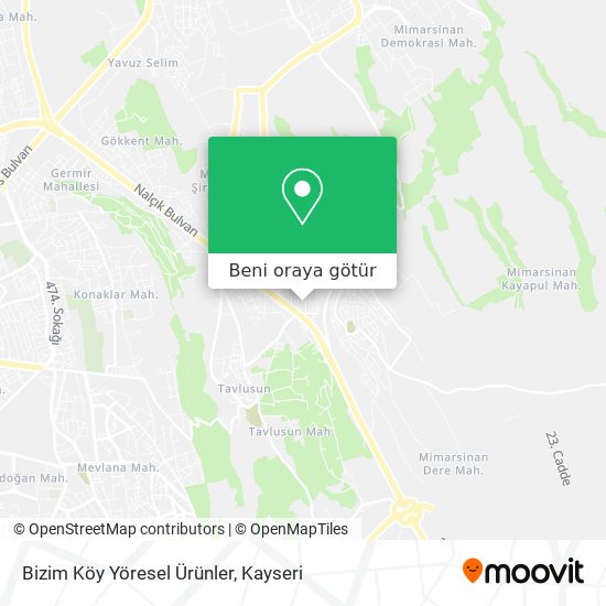 Bizim Köy Yöresel Ürünler harita