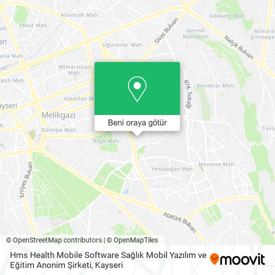 Hms Health Mobile Software Sağlık Mobil Yazılım ve Eğitim Anonim Şirketi harita