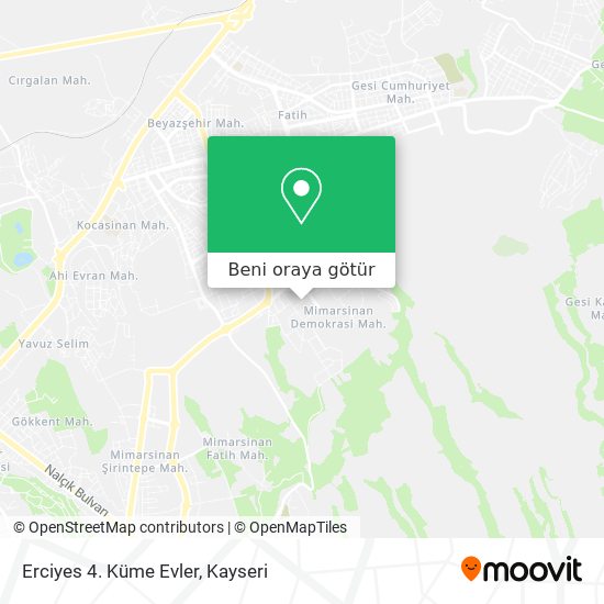Erciyes 4. Küme Evler harita