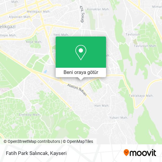 Fatih Park Salıncak harita