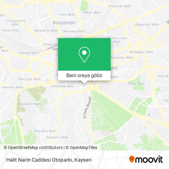 Halit Narin Caddesi Otoparkı harita