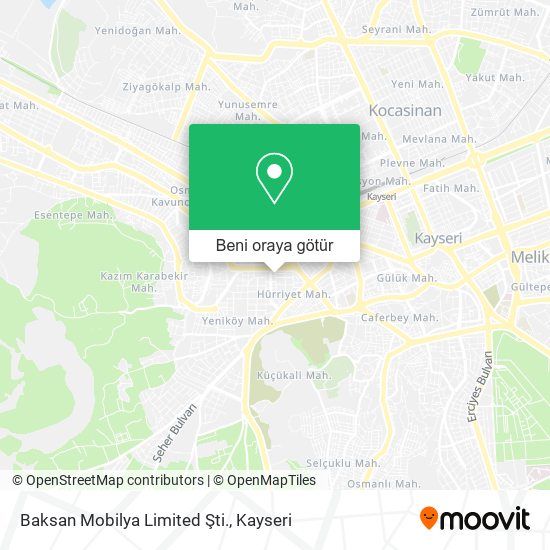 Baksan Mobilya Limited Şti. harita