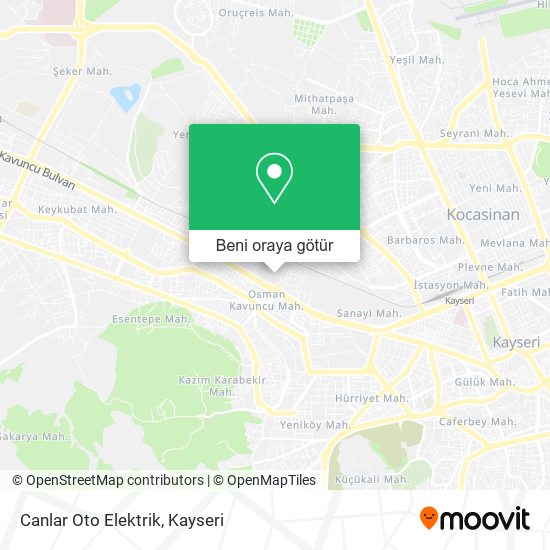 Canlar Oto Elektrik harita