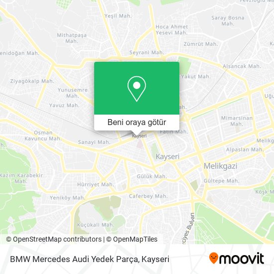 BMW Mercedes Audi Yedek Parça harita