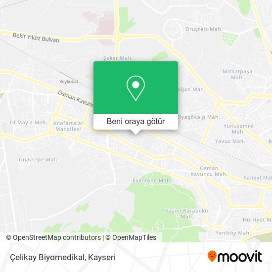 Çelikay Biyomedikal harita