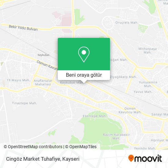 Cingöz Market Tuhafiye harita