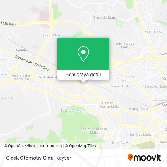 Çıçek Otomotiv Gıda harita